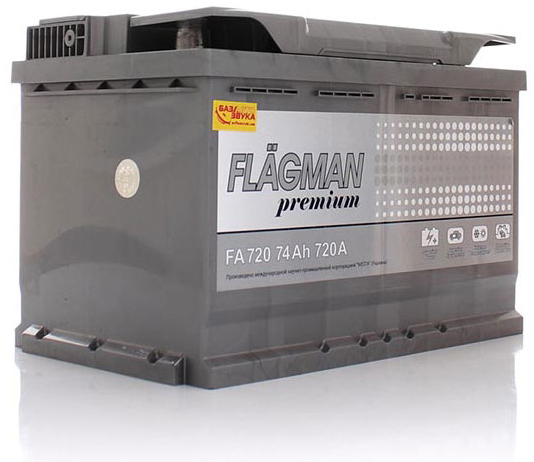 Аккумулятор автомобильный Flagman 6СТ-74 АзЕ Premium 74Ah 720A 12V «+» справа