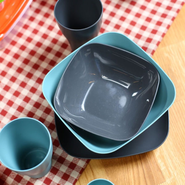 Салатник 18х18х7,5 см сизо-блакитний Алеана