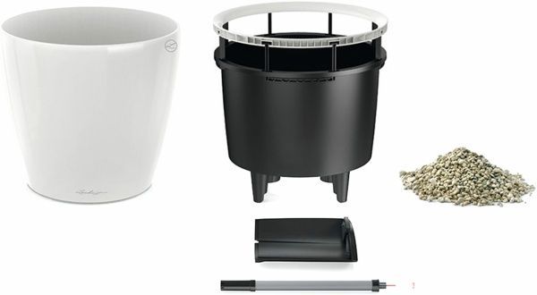 Вазон пластиковий Lechuza Classico Premium LS 28 круглий 19,9л білий (16040) 