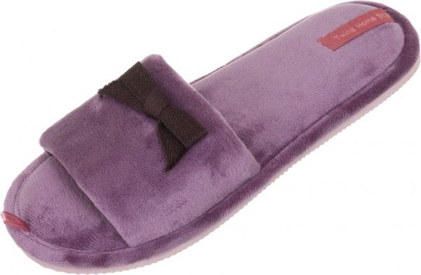 Капці домашні HS-VL велюрові з бантом р. 38 - 39 ліловий 