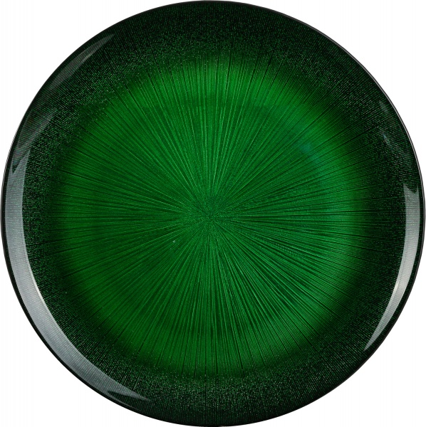 Блюдо Focus 28 см зелене Dekor Cam 