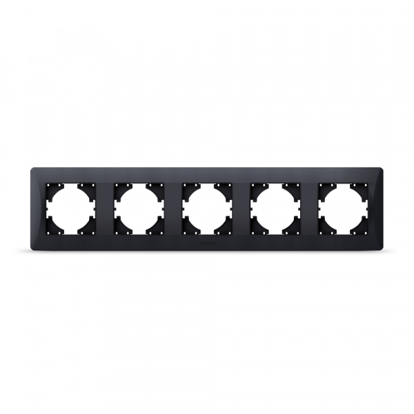 Рамка пятиместная Videx Binera горизонтальная черный VF-BNFR5H-BG