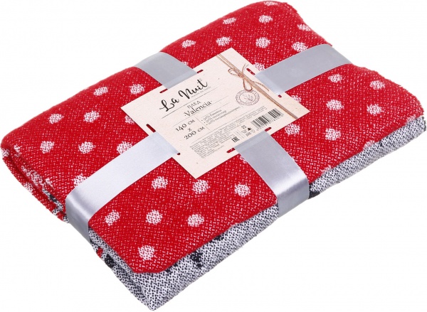 Плед Валенсія NY Н/О ROSSO 140x200 см красный с рисунком Vladi 