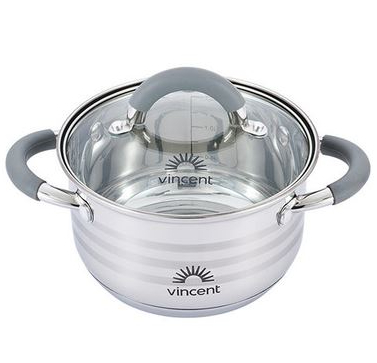 Кастрюля с крышкой Vincent 4,3 л 22 см VC-3179-22