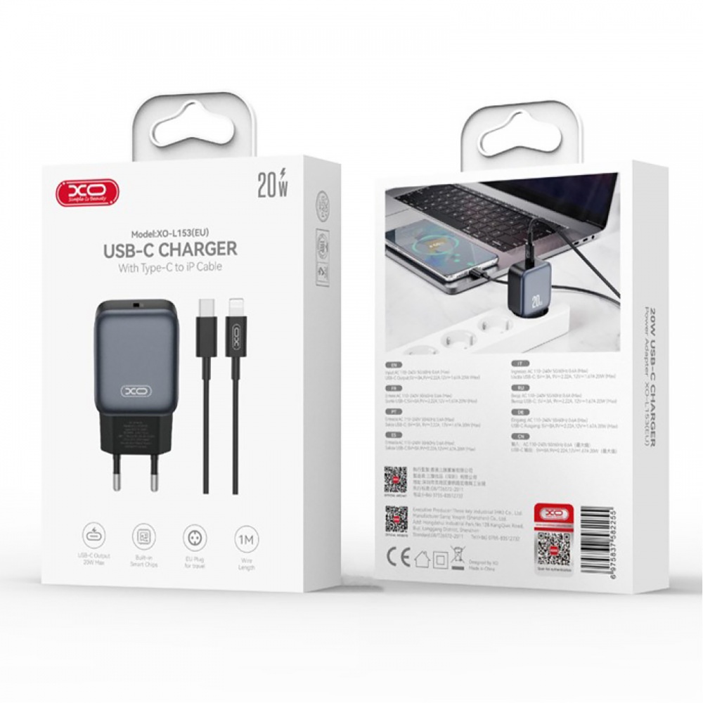 Сетевое зарядное устройство Xo L153 PD20W USB-C