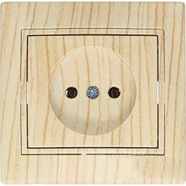 Розетка без заземлення Lezard Mira дуб вибілений матовий 701-5252-121B