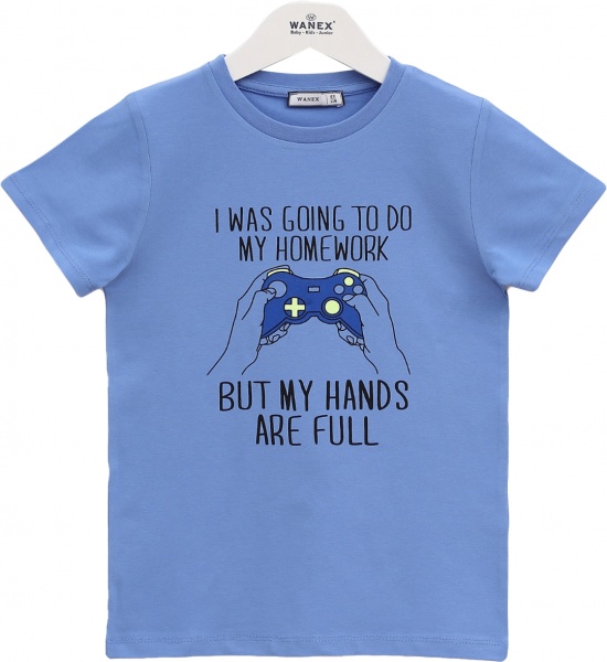 Футболка для хлопчиків Wanex Футболки д/х ТМ Wanex 92 р. 95% бав., 5% ел.15645 р.92 синій 