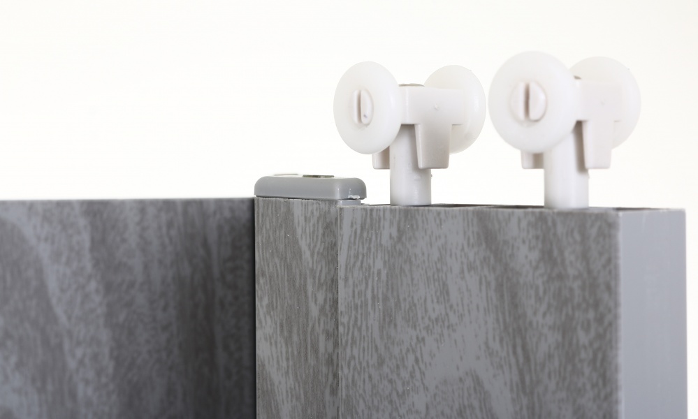 Дверь-гармошка Dverona BS-12V-W31 850 мм серый