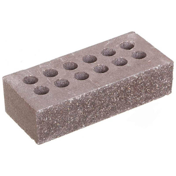 Кирпич гиперпрессованный Литос Колотая пустотелый коричневый