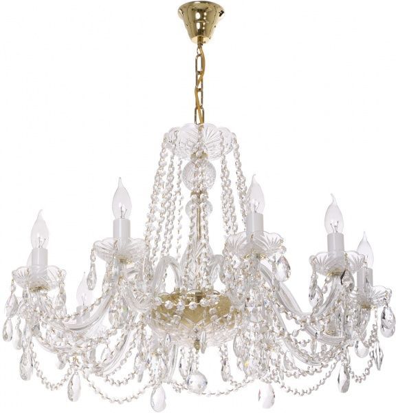 Люстра подвесная Crystal Life 10x40 Вт E14 золото A1024LM-10GO 