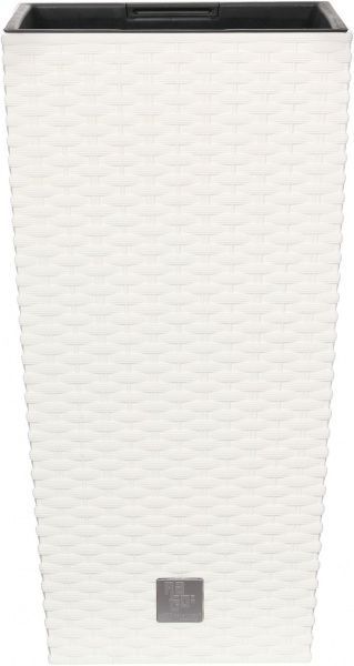 Горщик пластиковий Prosperplast Rato square 2 в 1 квадратний 16,3л білий (77963-449) 