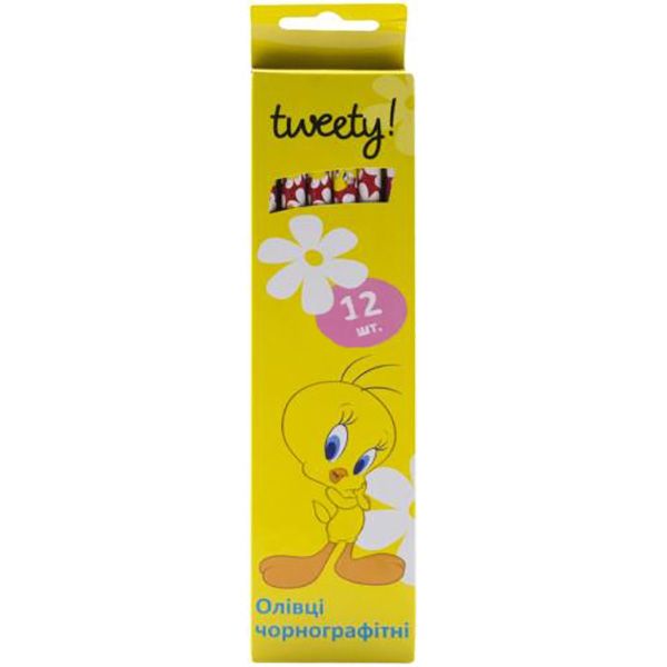 Набор карандашей Tweety чёрнографитных 12 шт Cool For School