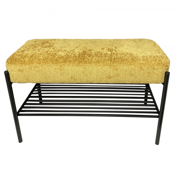 Банкетка Биатрис желтый верх 740x350x450 мм /черный 