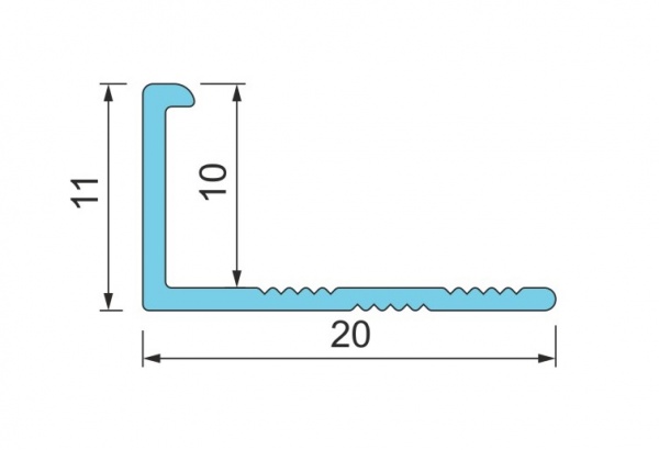 Уголок для плитки Braz Line алюминий BLB-5404-75-9017-K.27 2,7 м черный 