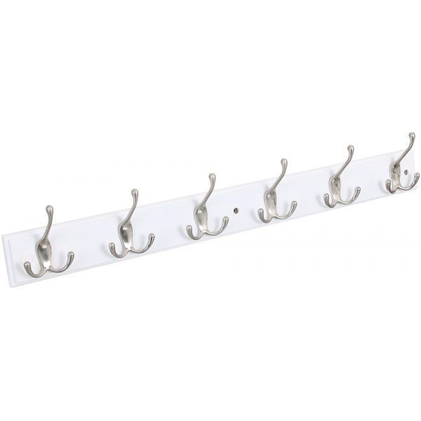 Вешалка для одежды VI тип 1+2 никель/белый