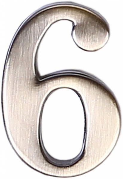 Цифра 6 цинк стара бронза 45 мм Larvij LNZ4 AB #6