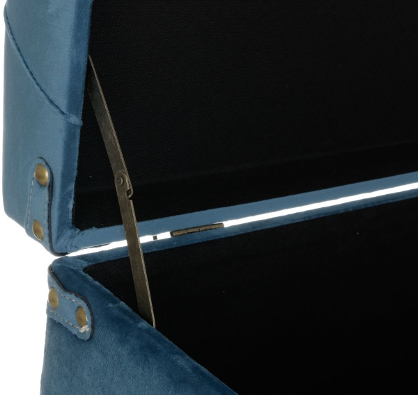 Сундук-пуф Велюр азур 64х35х33 см 