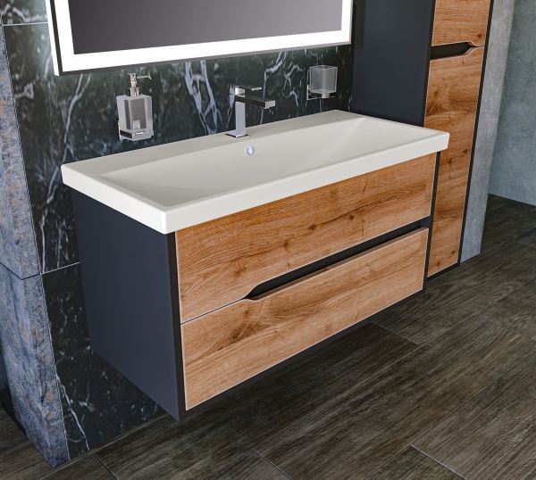 Тумба подвесная Aqua Rodos Сидней с умывальником Elite 80 см