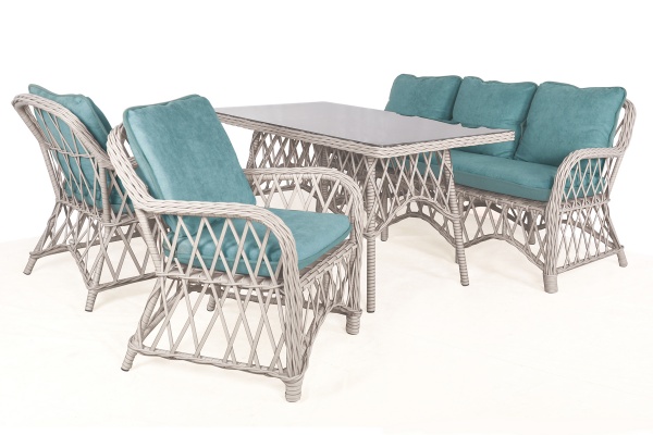 Комплект меблів Марсель з прямим диваном сірий 