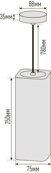 Подвес Точка Света S MR16 1x9 Вт GU5.3 белый СВБ-П-002-250 