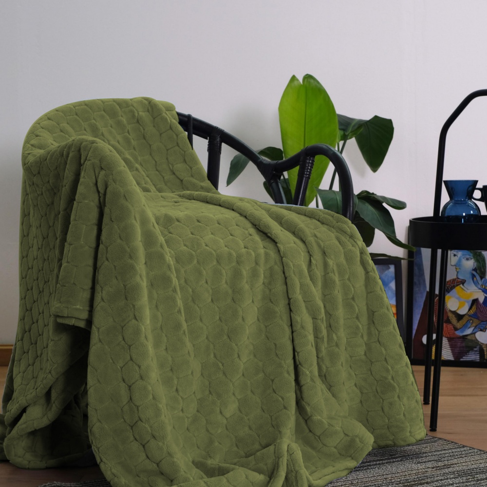 Плед Santiago 200x220 см оливковый La Nuit