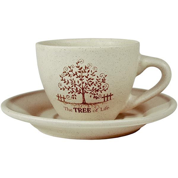 Чашка керамическая Tree с блюдцем 250 мл
