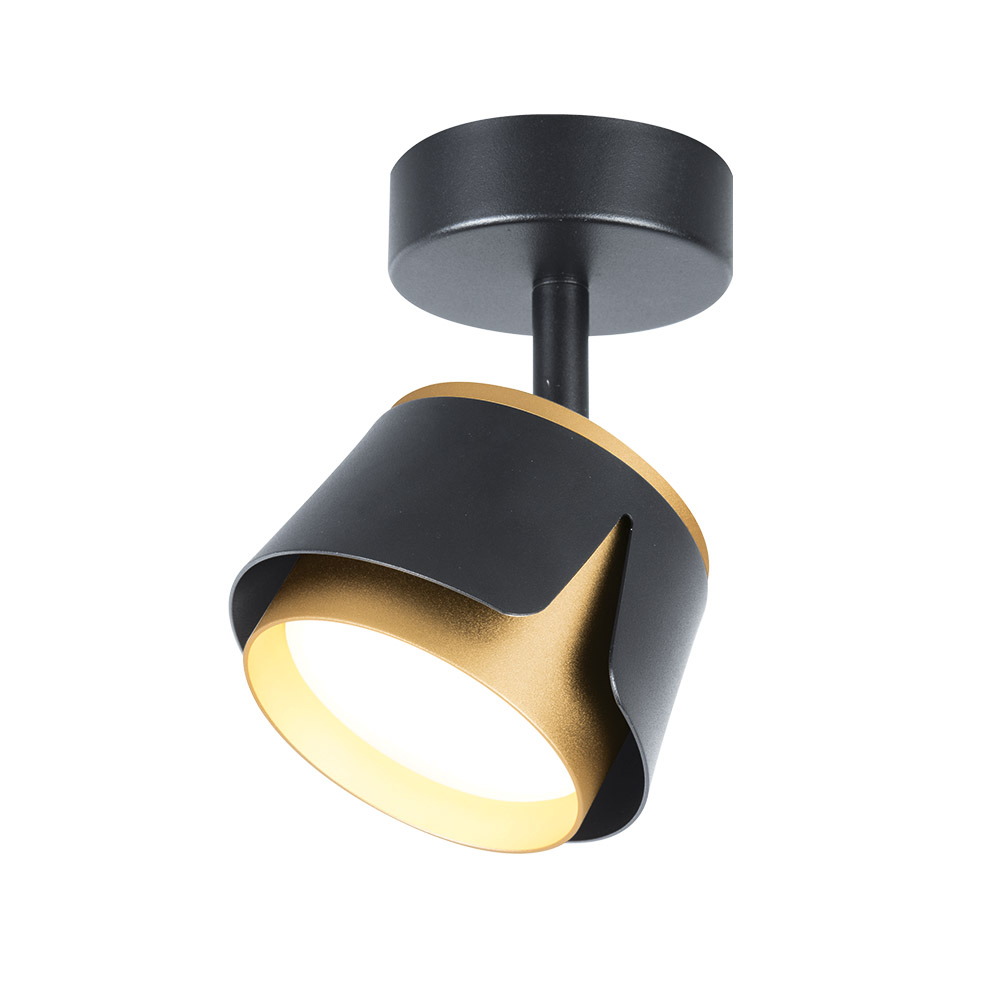 Спот Maxus Flora Base GX53 чорний із золотим MAX-SF-GX53-BG