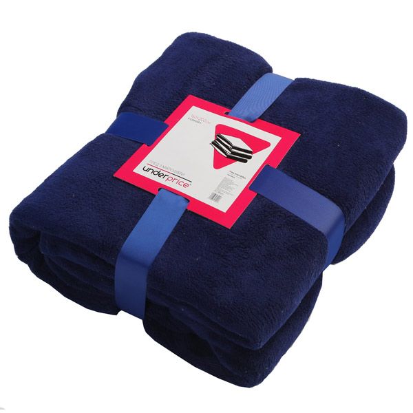 Плед микрофибра Underprice синий 160x200 см