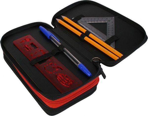 Пенал 31 предмет Triple Dragon 50008551 Herlitz коричневый