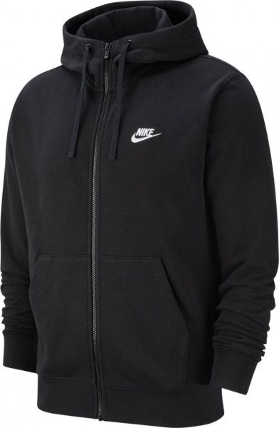 Джемпер Nike M NSW CLUB HOODIE FZ FT BV2648-010 р. M чорний