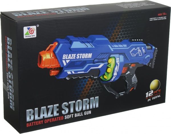 Игрушечное оружие Blaze Storm бластер с электроприводом + 12 пуль ZC7116