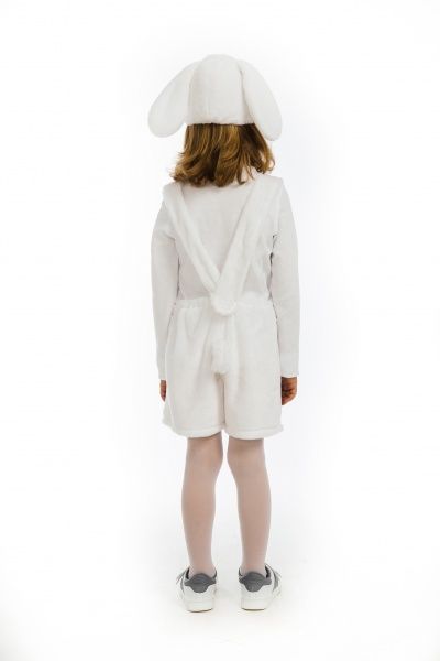 Костюм карнавальный КАРНАВАЛІЯ Зайчик белый 4-7 лет (комбинезон, шапка-маска) р.116-122 