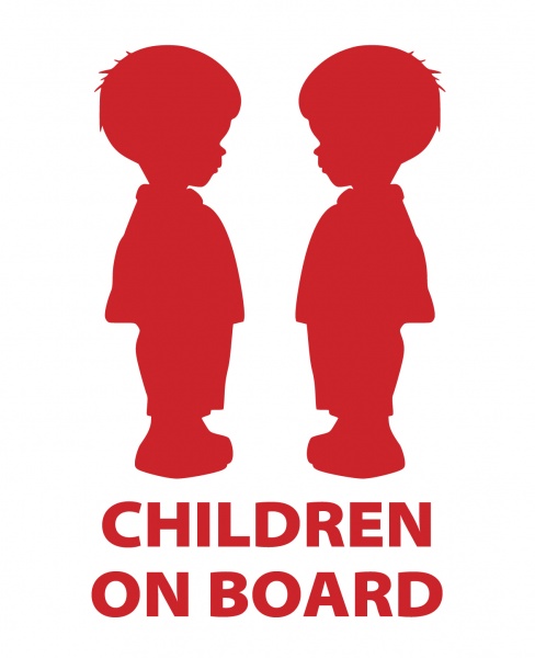 Світловідбивна наліпка LOOM Children On Board 2 LM-10207-red для твердих поверхонь