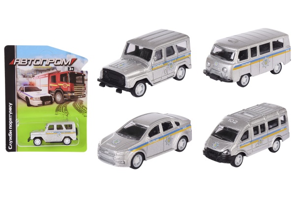 Автомодель Автопром 1:64 Полиция (ассортимент) 6423