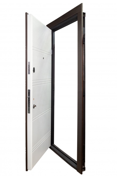 Дверь входная Revolut Doors В-413 мод. 163 венге горизонт темный / дуб пломбир горизонт 2040x840 мм левая