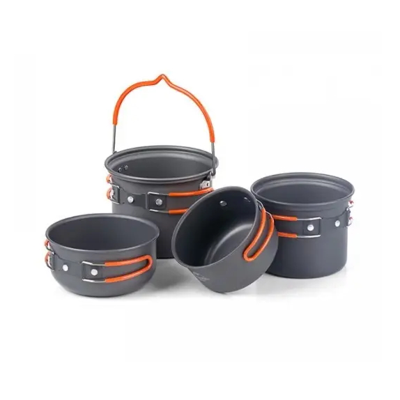 Набір туристичного посуду Naturehike 6 л 9 од. NH18T018-G, алюміній