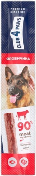 Ласощі Club 4 Paws для собак, м’ясна паличка, яловичина, 12г