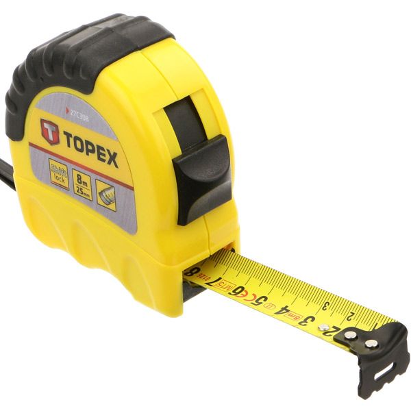Рулетка Topex Shiftlock 27C308 8м x25мм