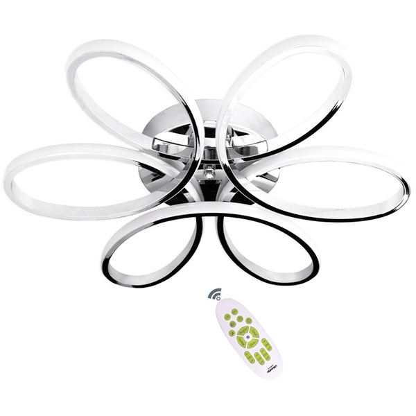 Люстра світлодіодна Hopfen 71W з пультом ДК 71 Вт хром 