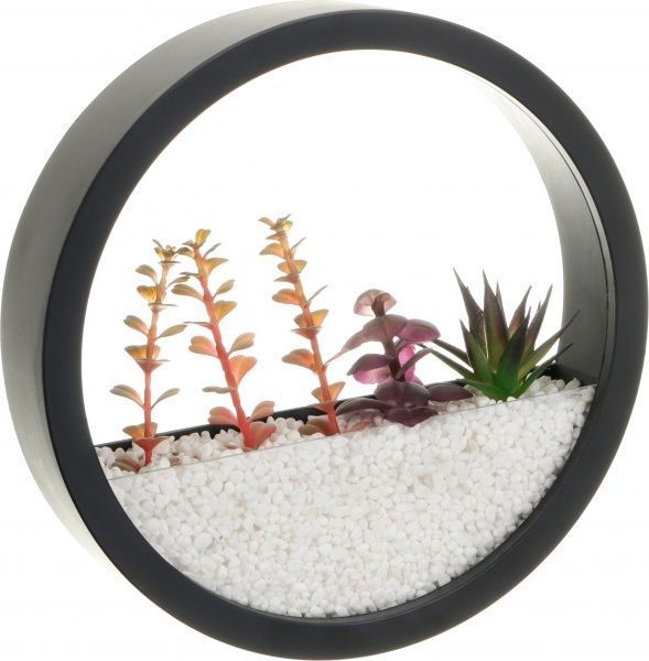 Декор настенный Nature круглый 25x25 см черный 