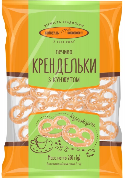 Печенье Киевхлеб Крендельки с кунжутом 260 г 