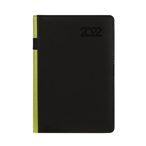 Щоденник датований чорний/оливковий Leo Planner City A5 2022