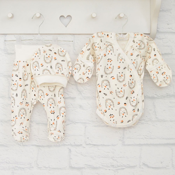 Комплект для новонароджених Blanka Їжаки бежевий р.56–62 12893 