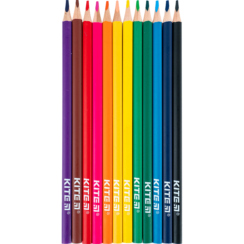 Олівці кольорові тригранні 12 шт. Classic K-053 KITE