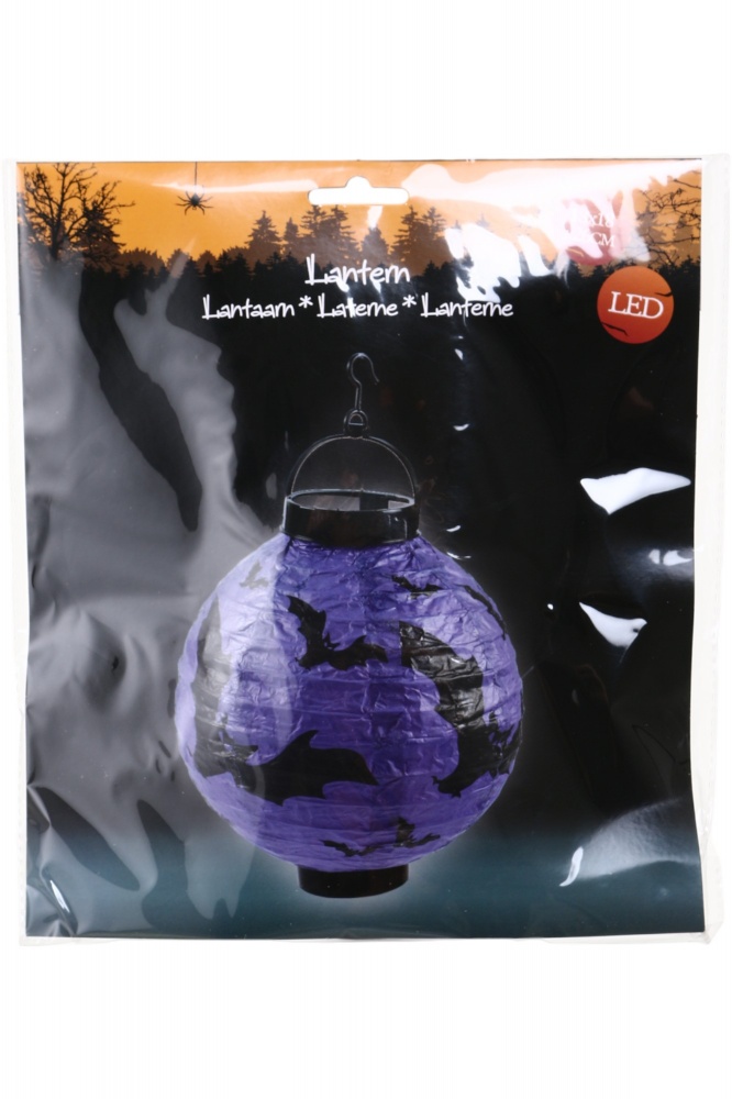 Декор для Хэллоуина Фонарик с рисунком светодиодный в ассортименте