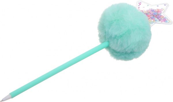 Ручка шариковая с пушком Звезда 