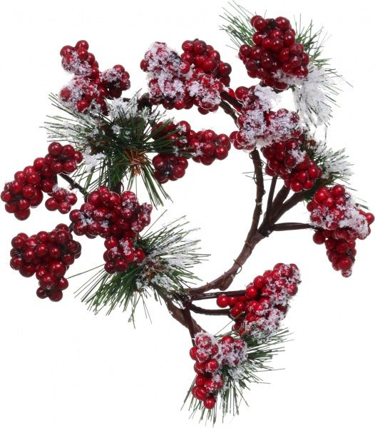 Декорація новорічна Віночок хвойний з ягодами 15 см EPI-HS-35791 