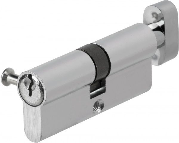 Ручка на планке Bruno + замок 1250/40 цилиндровый 50 мм никель