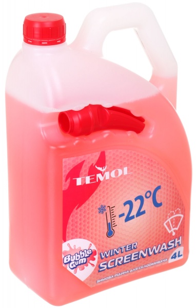 Омивач скла TEMOL Winter Screenwash Bubble Gum зима -22°С 4л 