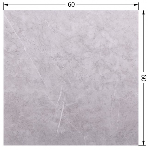 Плитка AZUVI Аран Лайт Грей Глосс 60x60 